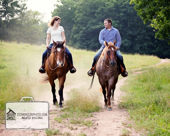 Romantic Horseback Engagement Photoshoot