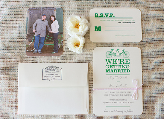 Vintage Tandem Bike Wedding: Shabby Chic Decor & DIY Details