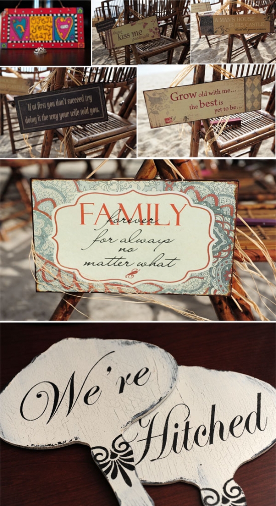 DIY Beach Wedding Signs: Cayman Islands Romance