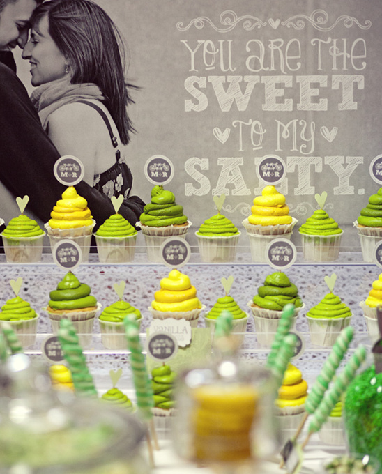Willy Wonka Wedding: Sweet & Salty Lemon Lime Dessert Table