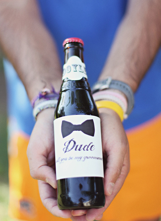 DIY Wedding: Personalized Will You Be My Bottle Label Downloads