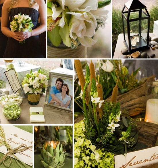 Rustic Chic Wedding Inspiration: Moss Green, Coco Brown Wedding Theme