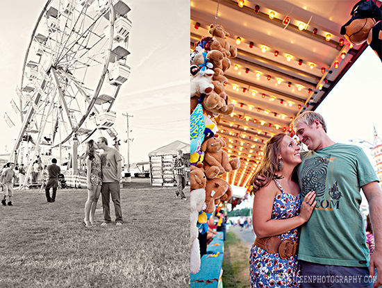 Carnival Engagement: Romantic Photoshoot with Ferris Wheel & Balloons