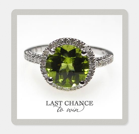 Win a Peridot & Diamond Ring: Facebook Contest by Weston Jewelry!