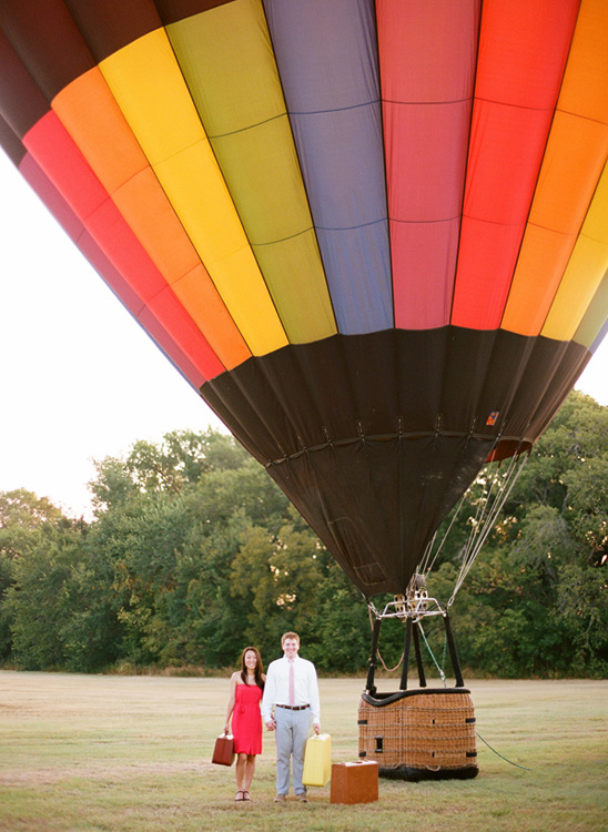 Travel-Themed Engagement Session: Balloon, Boat, Bike to the Wedding!