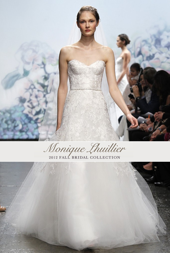 Stunning Monique Lhuillier Fall 2012 Bridal Collection: Lace, Tulle, and Chiffon
