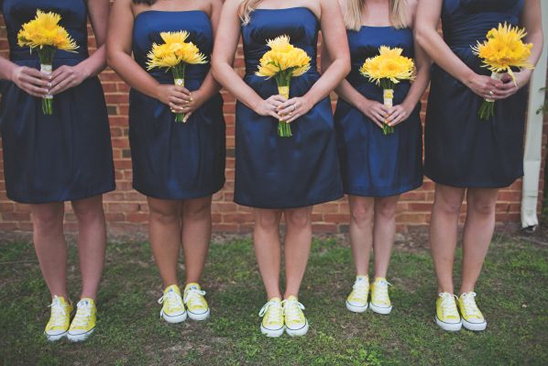 Navy and Yellow Wedding with Personal Touches & Button Details!