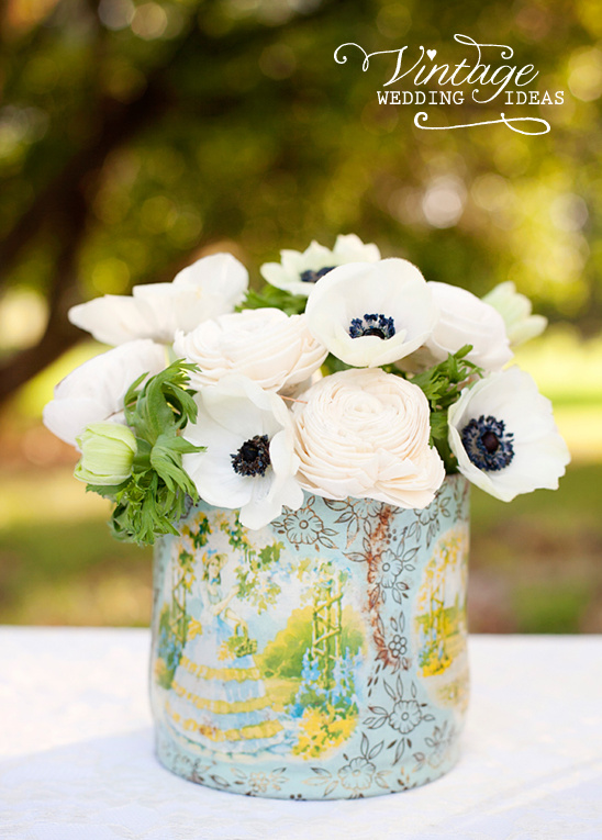DIY Vintage Tin Can Floral Centerpieces for Charming Wedding Decor