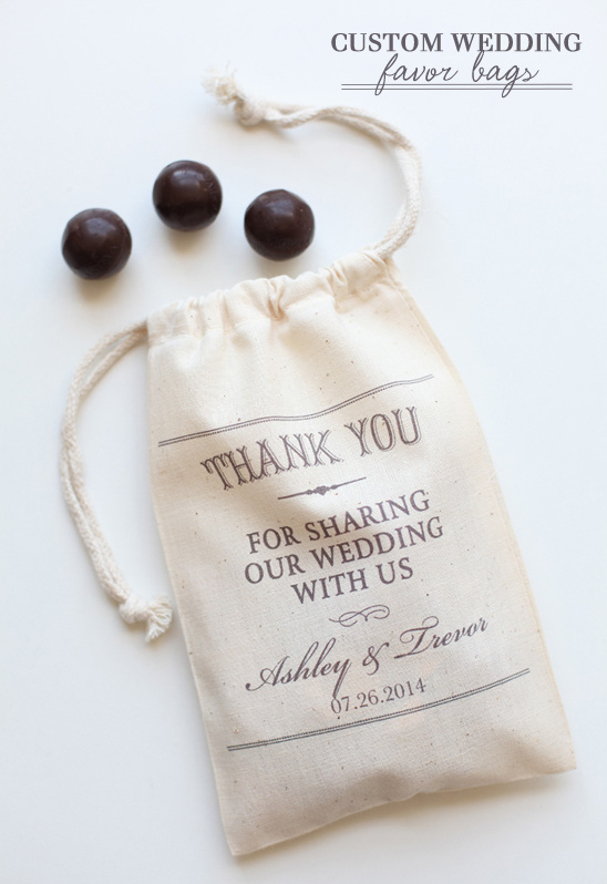 Custom Wedding Favor Bags: Affordable & Adorable Guest Thank You Gifts