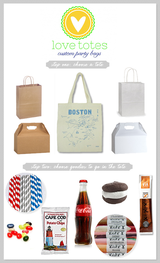 Custom Welcome Bags and Favors from Love Totes for Wedding Guests