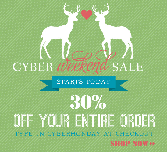 Cyber Weekend Sale! 30% Off + Wedding & Holiday Gifts - Shop Now!
