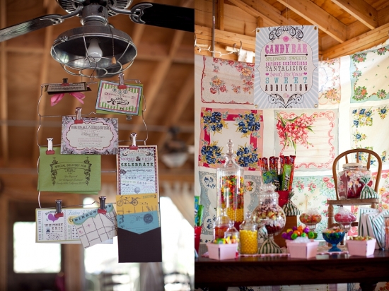 Darling Vintage DIY Wedding in West Texas: Ice Cream and Candy Bar!