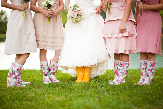 Vintage Wedding at Raspberry Acres: English Rose Boots & Pastel Perfection
