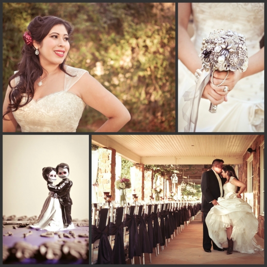 Texas Bride's Unique Day of the Dead Themed Halloween Wedding