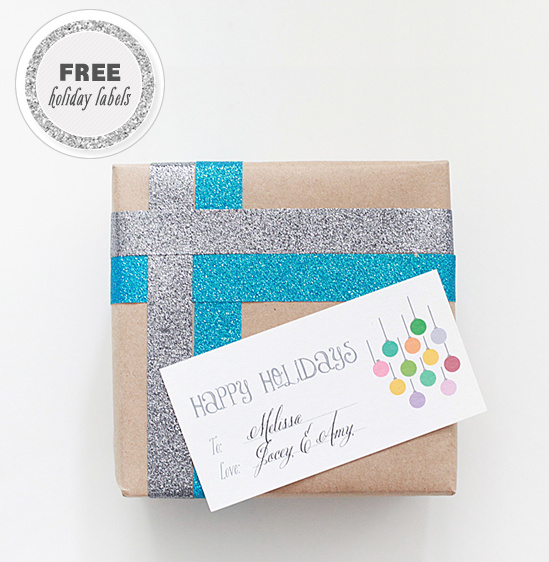 Free Printable Holiday Gift Labels & Easy Wrapping Ideas