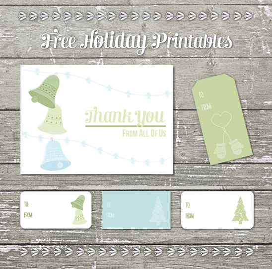 Free Christmas Printables: Cards, Tags & Recipe Cards for the Holidays!