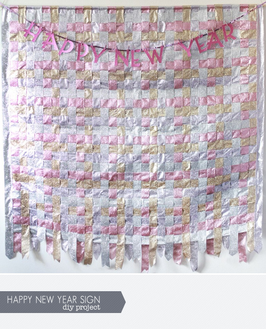DIY New Year's Eve Decor: Sparkly Backdrop and Sign Tutorial
