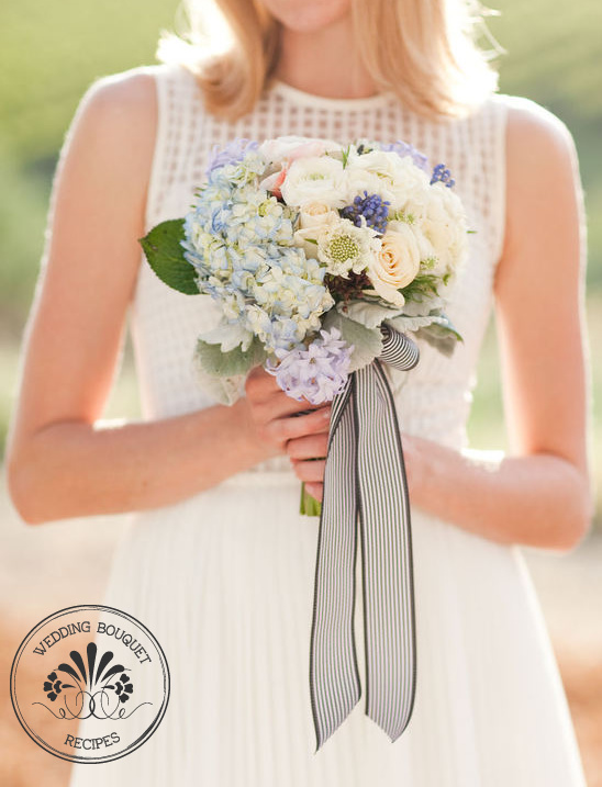 Hydrangea Wedding Bouquet and Boutonniere Recipe