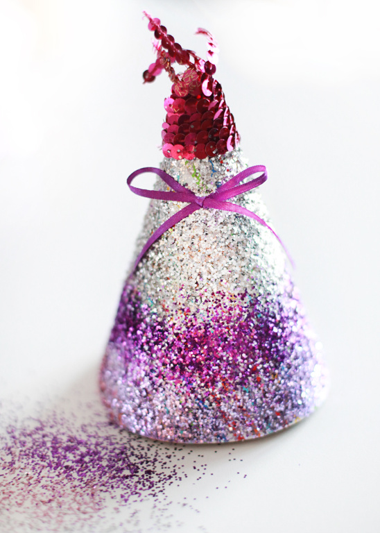 DIY Glittery Party Hats for a Sparkling New Year