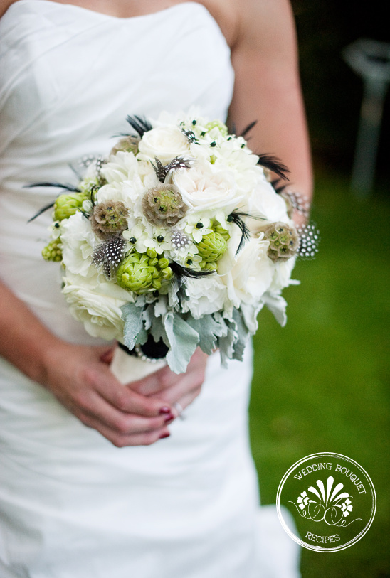 White & Green Wedding Bouquet Recipe by Verbena Floral Design