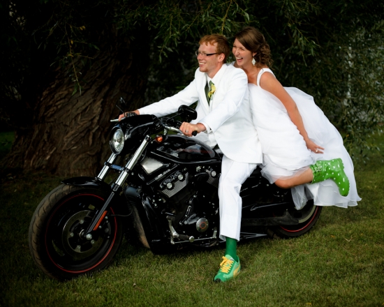 Wisconsin Farm Wedding: Harley, Cows, John Deere