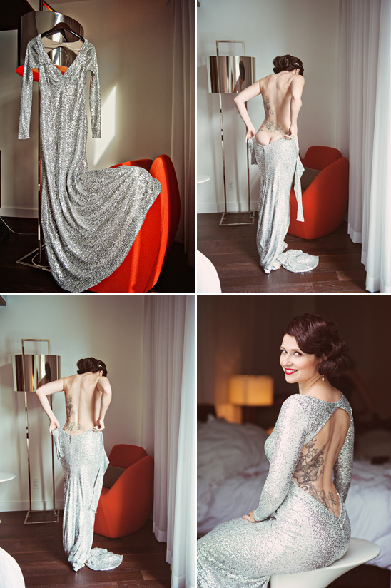 Daring Bride Sparkles in Sequin Dress at Intimate Toronto Wedding