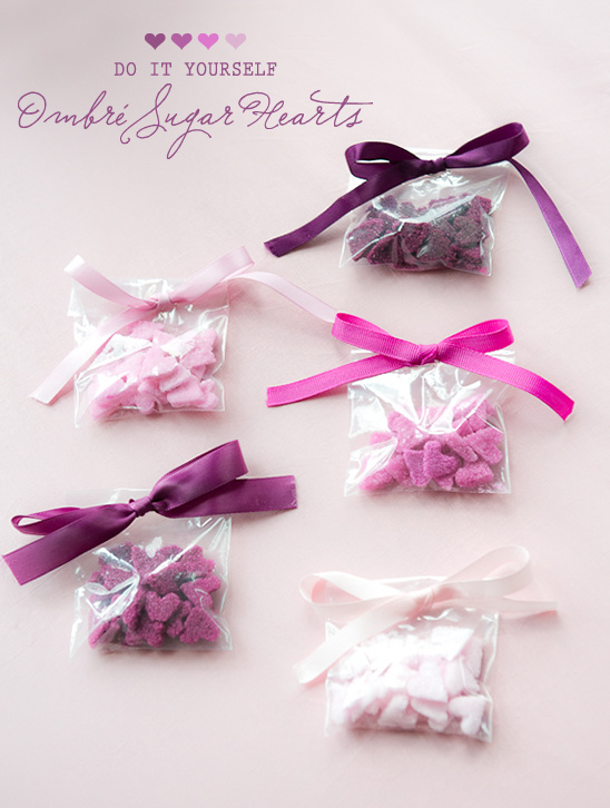 DIY Ombre Sugar Hearts: Sweet Treats for Weddings & Valentine's Day