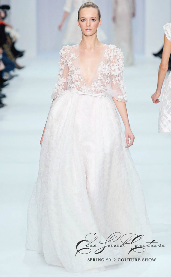 Pastel Wedding Gowns: Elie Saab Spring 2012 Couture Trend