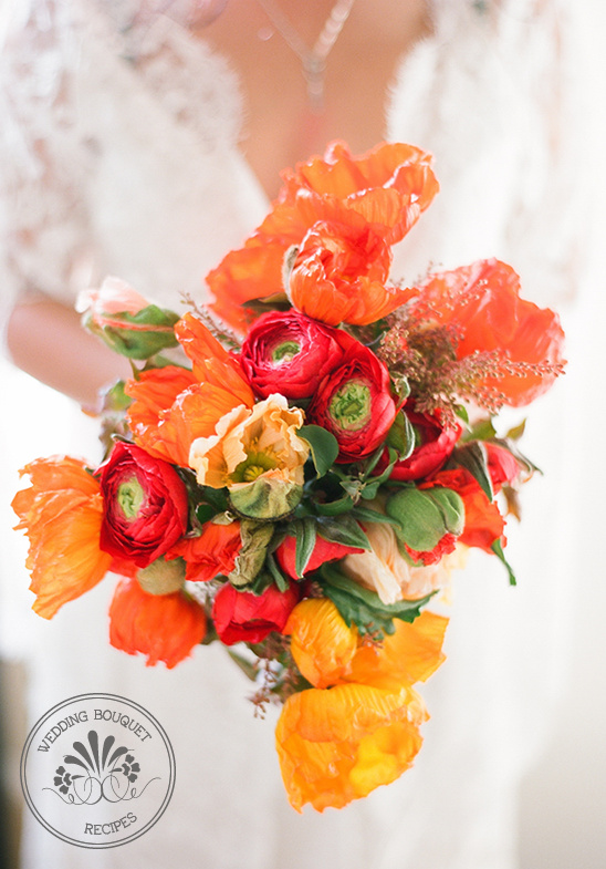 Georgia O'Keeffe Inspired Poppy Wedding Bouquet