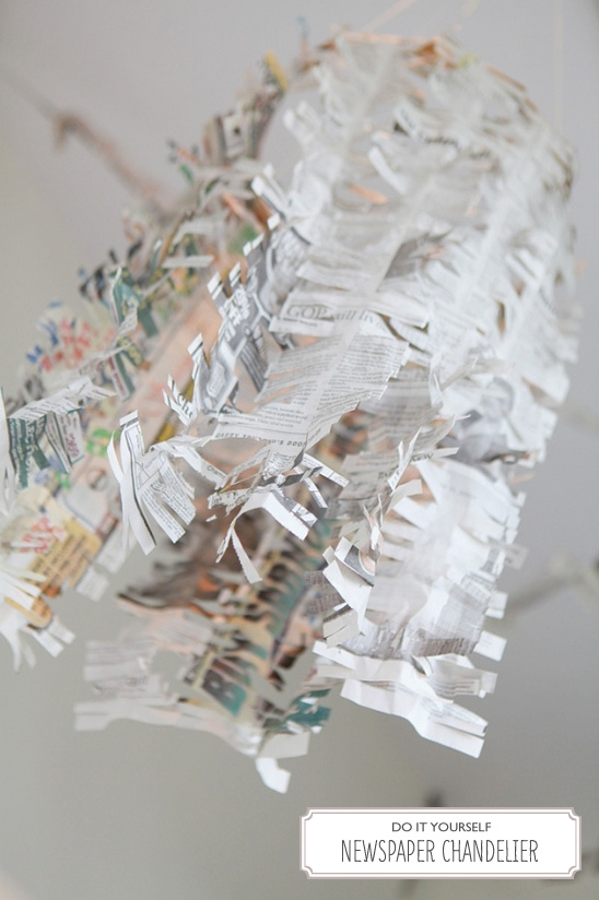 DIY Newspaper Chandelier: Create Stunning Decor on a Budget!