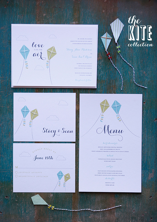Free Printable Kite Wedding Invitations & More