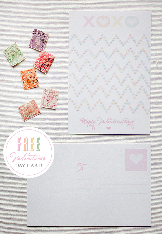Free Printable Valentine's Day Postcard for Your Loved Ones!