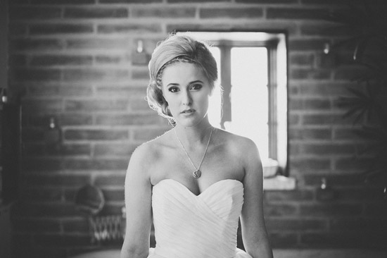 Elegant Black and White Bridal Portrait at Villa San Juan Capistrano