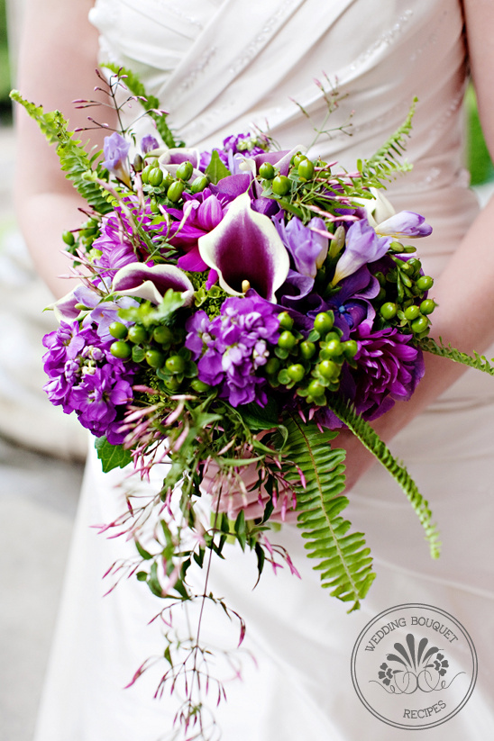 Stunning Purple and Green Wedding Bouquet Recipe from Eugene Oregon