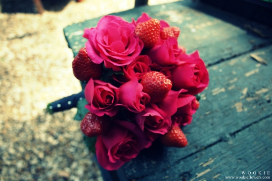 Strawberry Bouquet: Unique Wedding Flowers