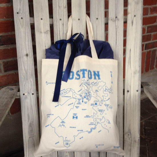 Boston Map Tote Bags: Perfect Wedding Welcome Treat