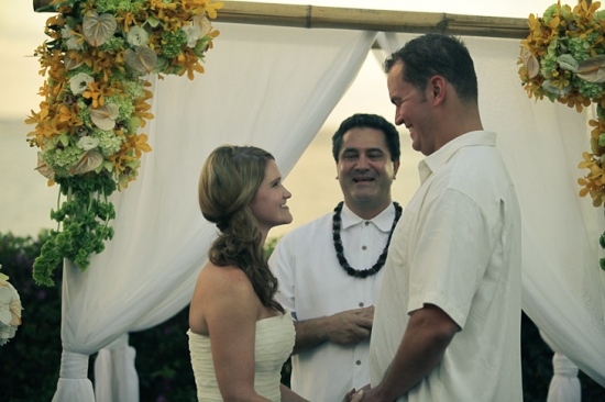 Oceanfront Oahu Wedding: Tropical Blooms & Blue
