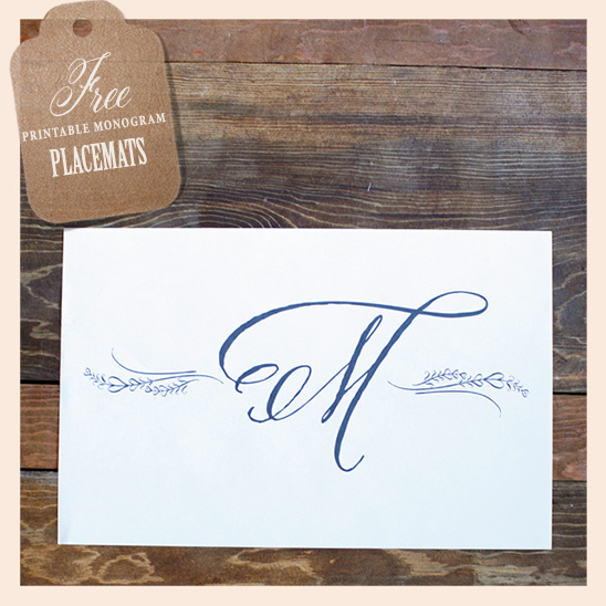 Ribboned Asparagus Salad & Monogram Placemats