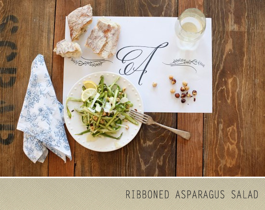 Elegant Bridal Luncheon: Ribboned Asparagus Salad