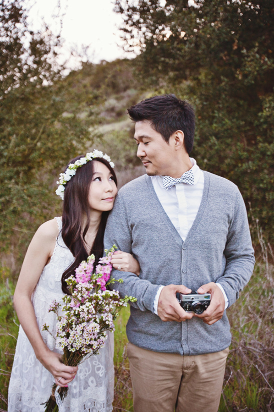 Romantic Vintage Engagement: Pink, Woods, Dogs, & DIY Magic!