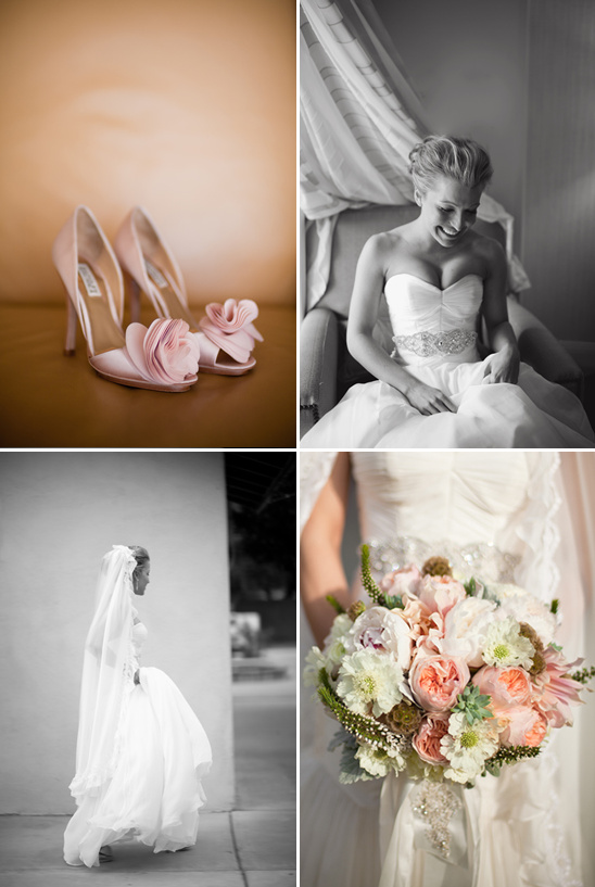 Shabby Chic Backyard Wedding: Peach, Pink & Purple Romance