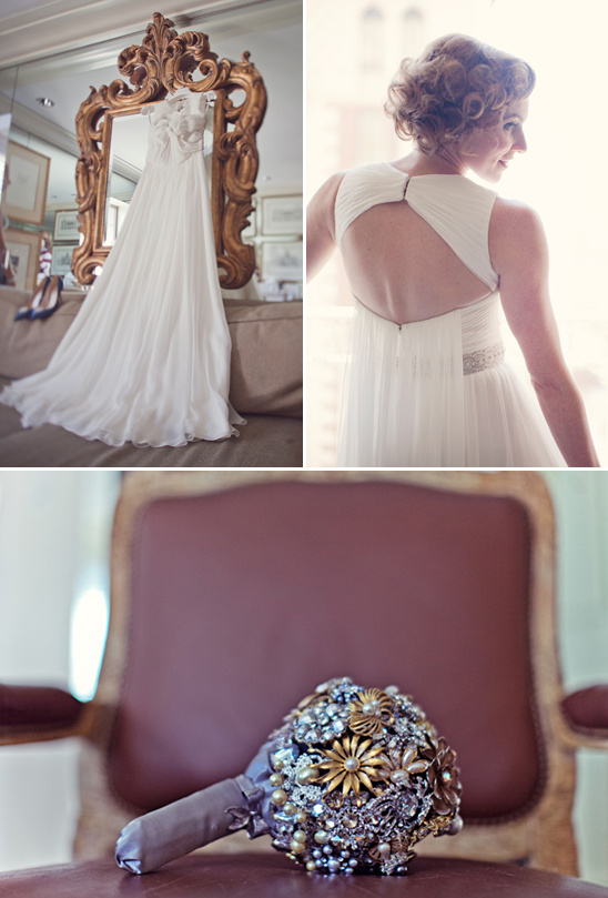 Metallic Wedding Inspiration: A Stylish Celebration with a Monique Lhuillier Gown