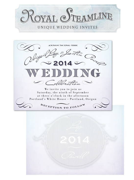 Vintage Wedding Invitations with Magical Flair by Royal Steamline