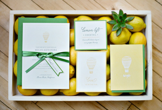 Whimsical Yellow Wedding Inspiration at Limoneira Ranch with Hot Air Balloons