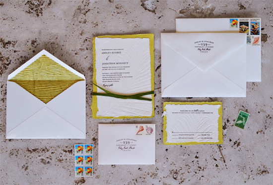 Elegant & Laid-Back Beach Wedding Invitations: Handmade & Tropical