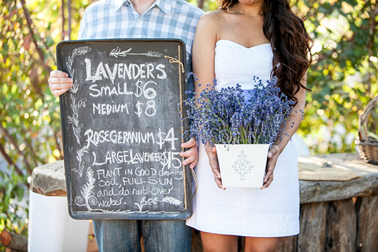 Romantic Lavender Farm Engagement Photos