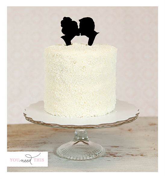 Custom Silhouette Wedding Cake Toppers: Add Vintage Charm