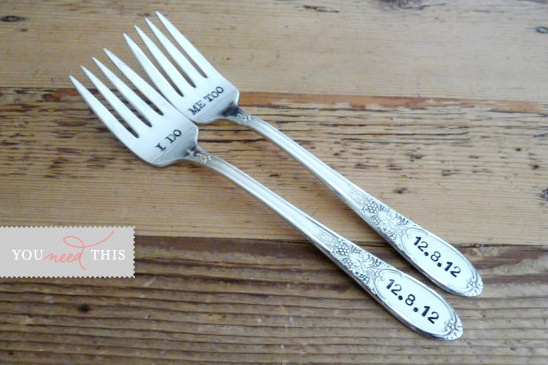 Unique Hand Stamped Vintage Flatware for Weddings & Everyday!