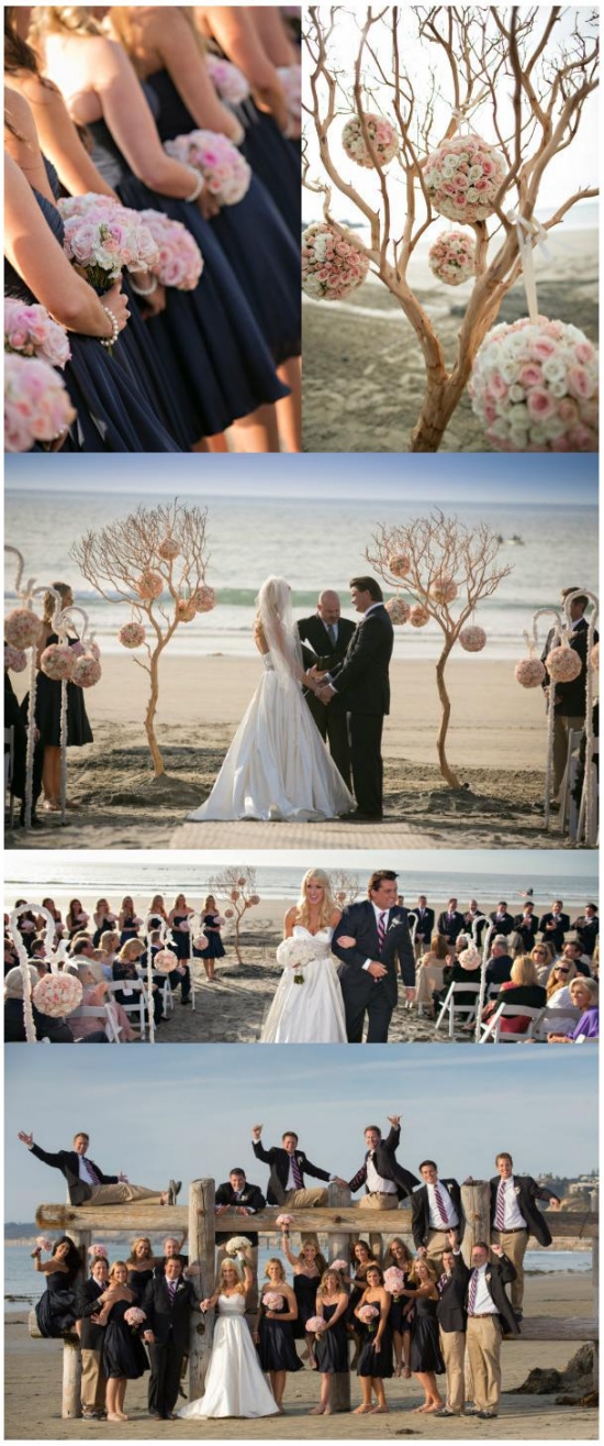 La Jolla Beach Wedding: Blush Pink Elegance Meets Nautical Charm