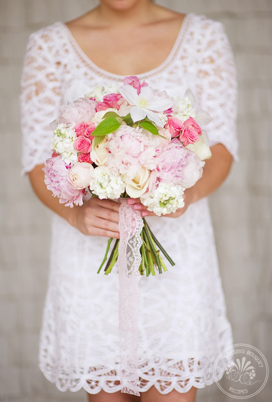 Pink White Wedding Bouquet Recipe by Hey Gorgeous